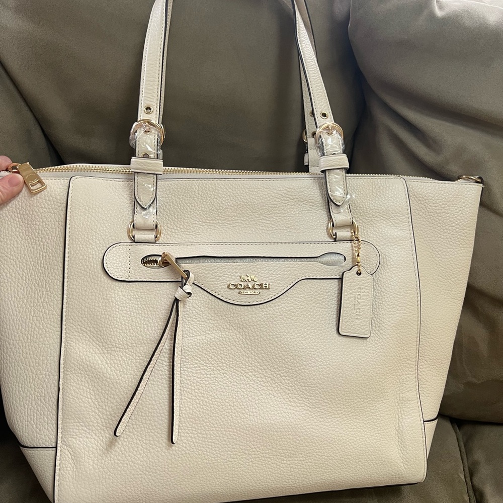 NWT Coach Cleo Leather Tote Bag - Picture 6 of 8